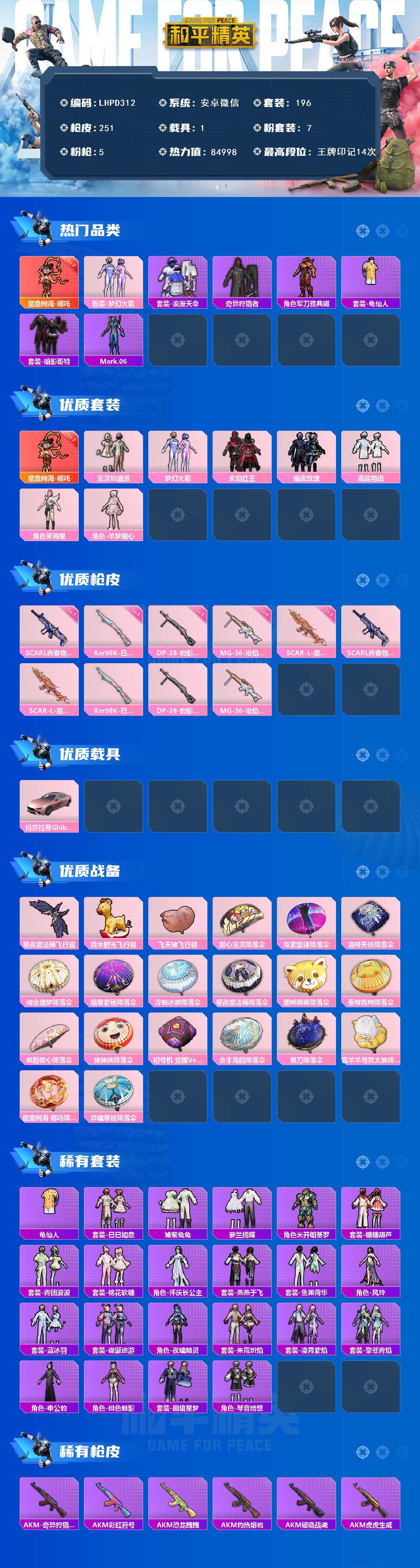 HPLE472462和平精英账号详情图2