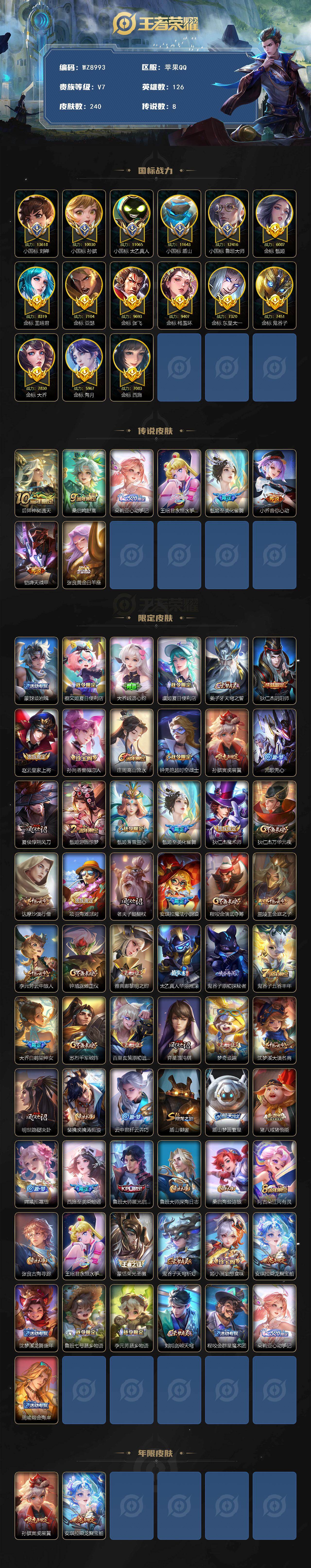 WZQM4158104王者荣耀账号详情图3