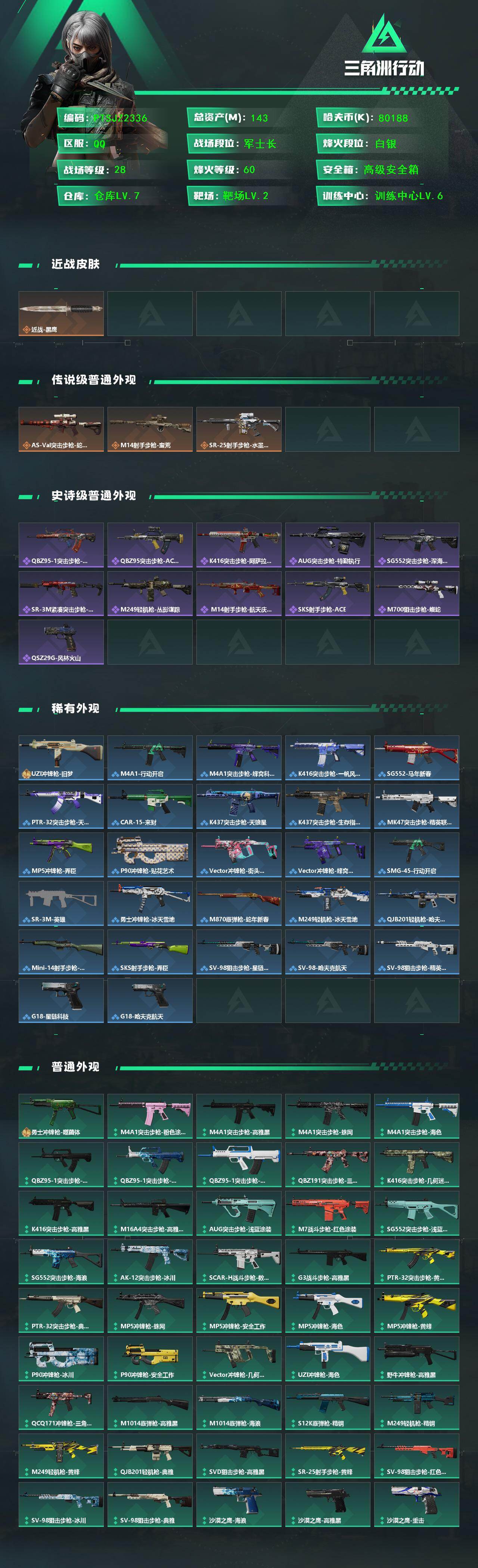 SJZQM437625三角洲行动账号详情图3