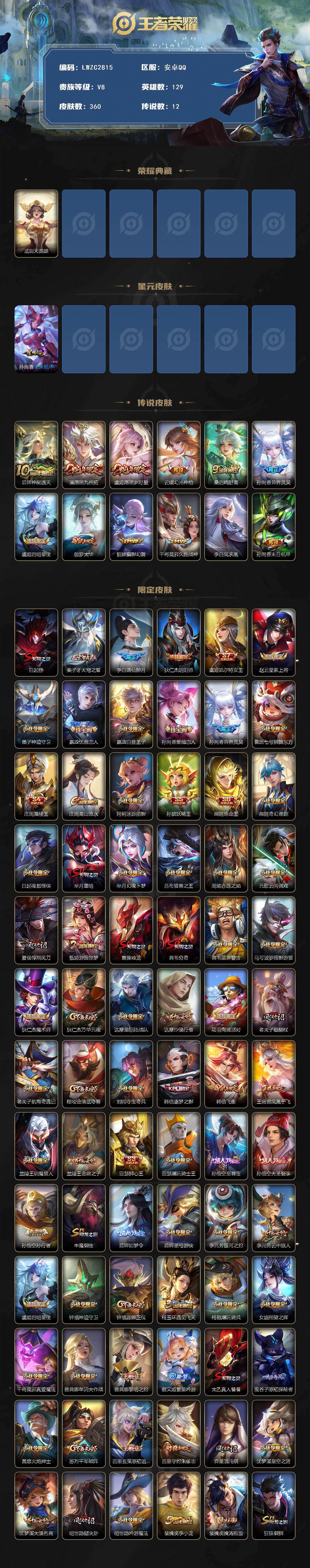 WZLX4142212王者荣耀账号详情图2