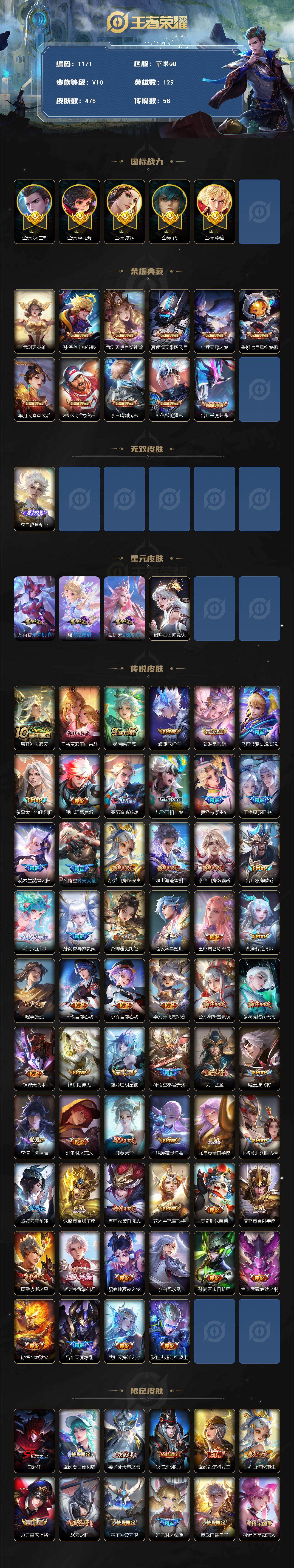 WZCMW4137109王者荣耀账号详情图2