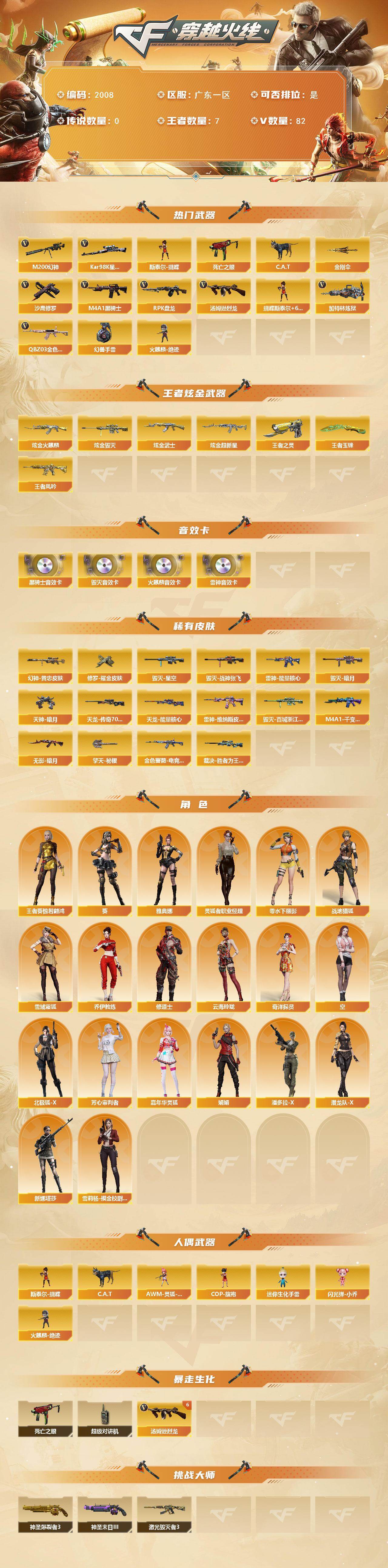 CFCMW436841穿越火线账号详情图2 CFCMW436841穿越火线账号详情图2