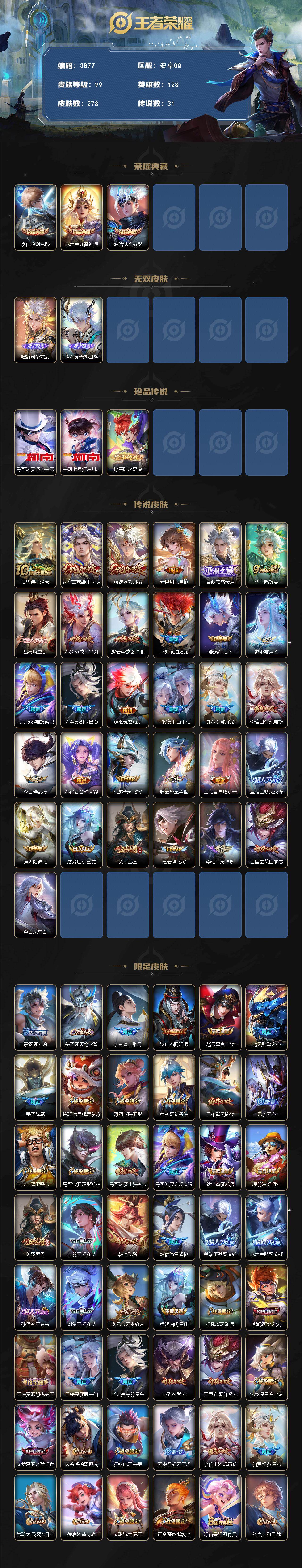 WZCMW4138637王者荣耀账号详情图2