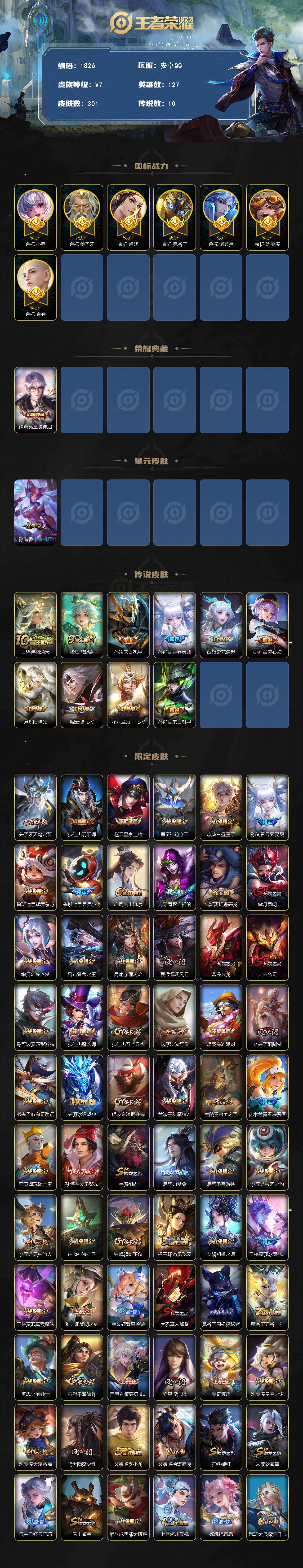 WZKG4142673王者荣耀账号详情图2 WZKG4142673王者荣耀账号详情图2