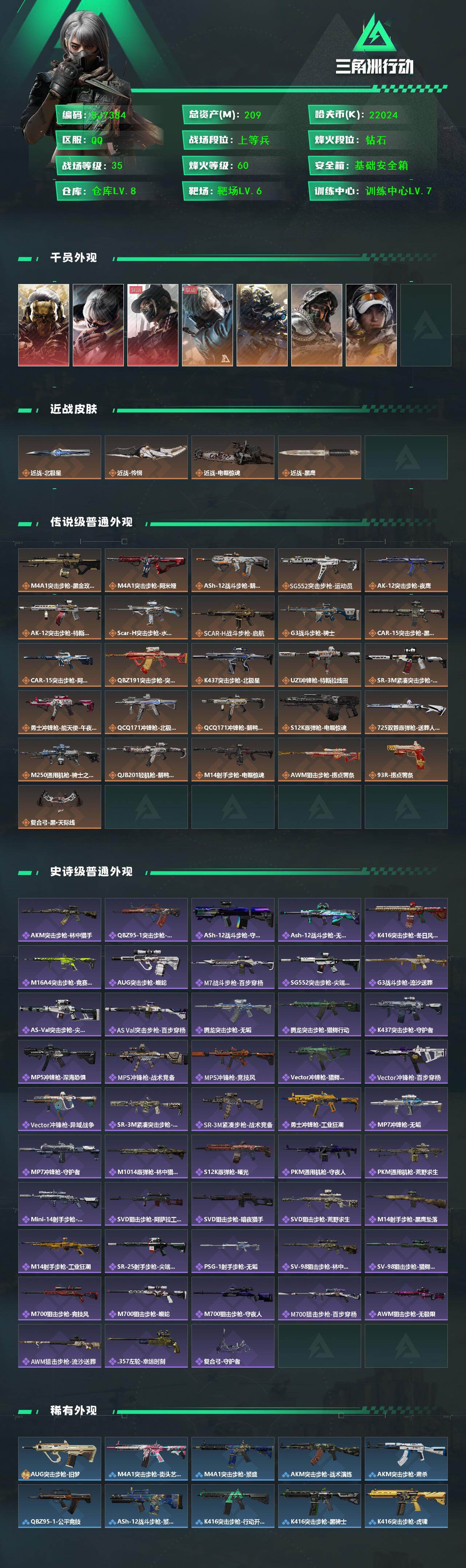 SJZQM428420三角洲行动账号详情图3