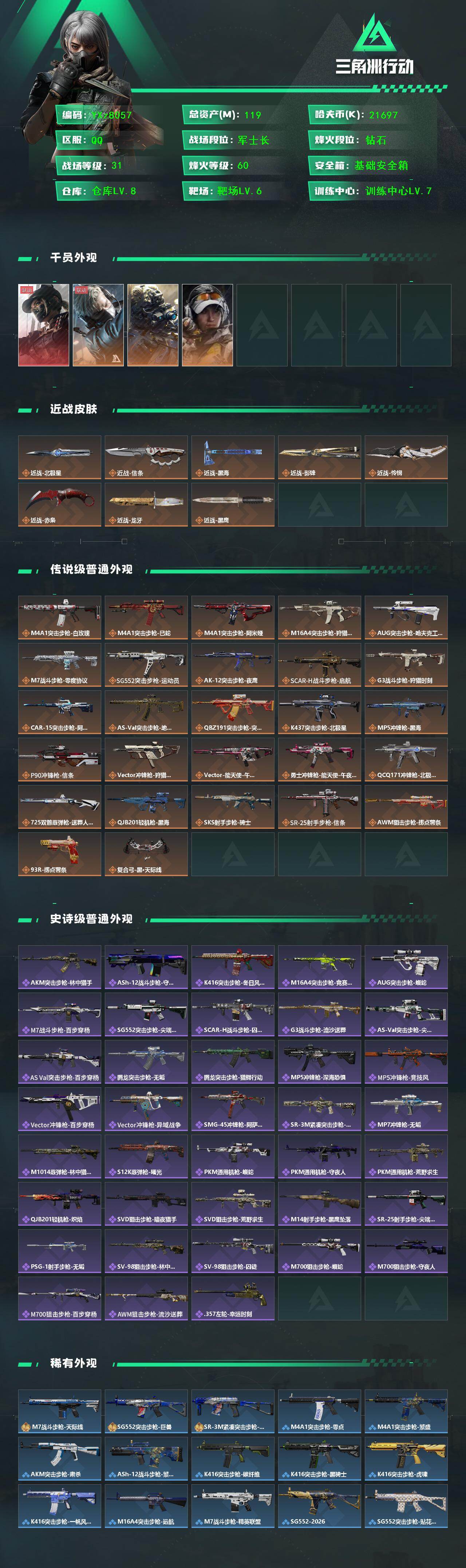 SJZCMW439240三角洲行动账号详情图2