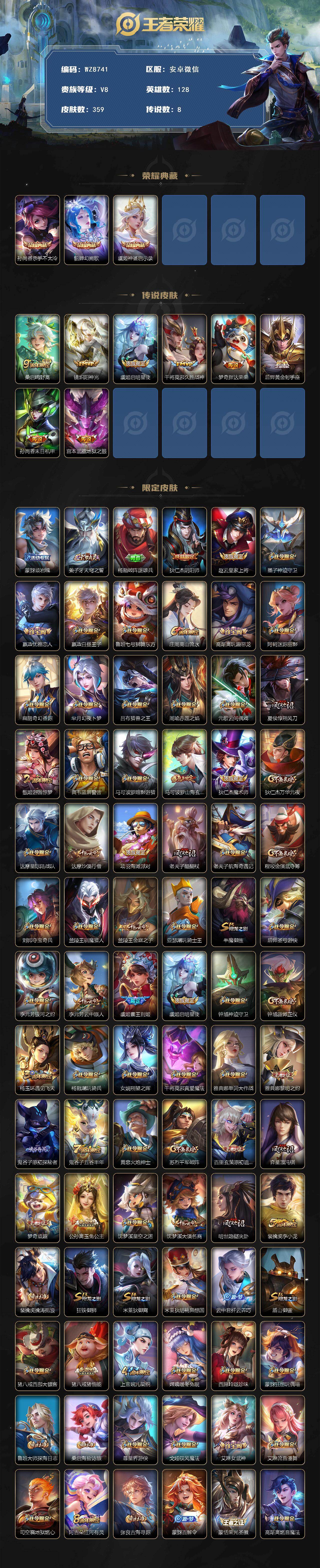 WZXS4139340王者荣耀账号详情图2