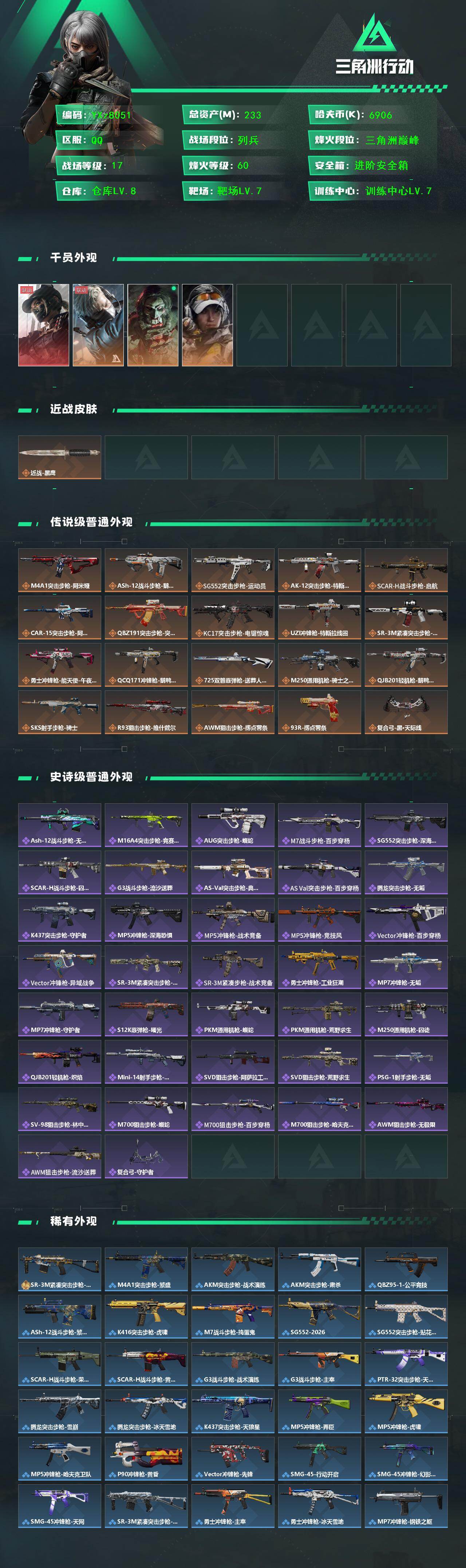 SJZCMW441552三角洲行动账号详情图2