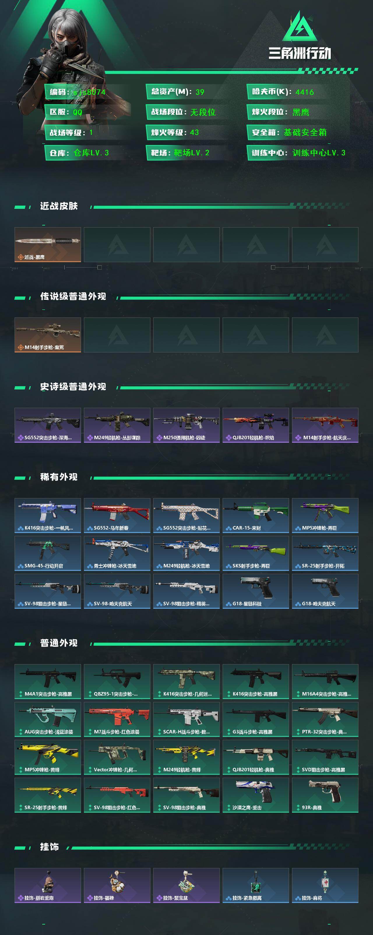 SJZCMW438731三角洲行动账号详情图2