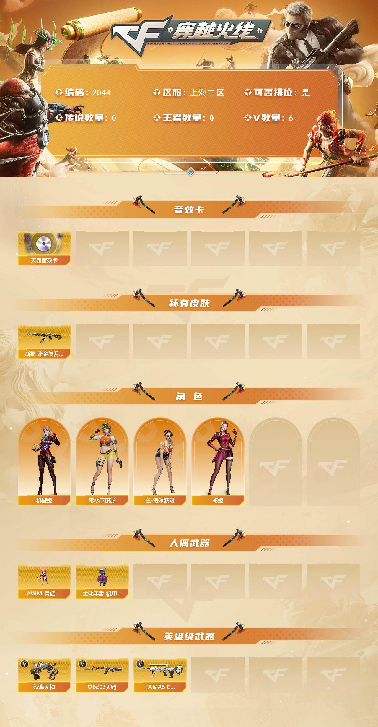 CFCMW437882穿越火线账号详情图2