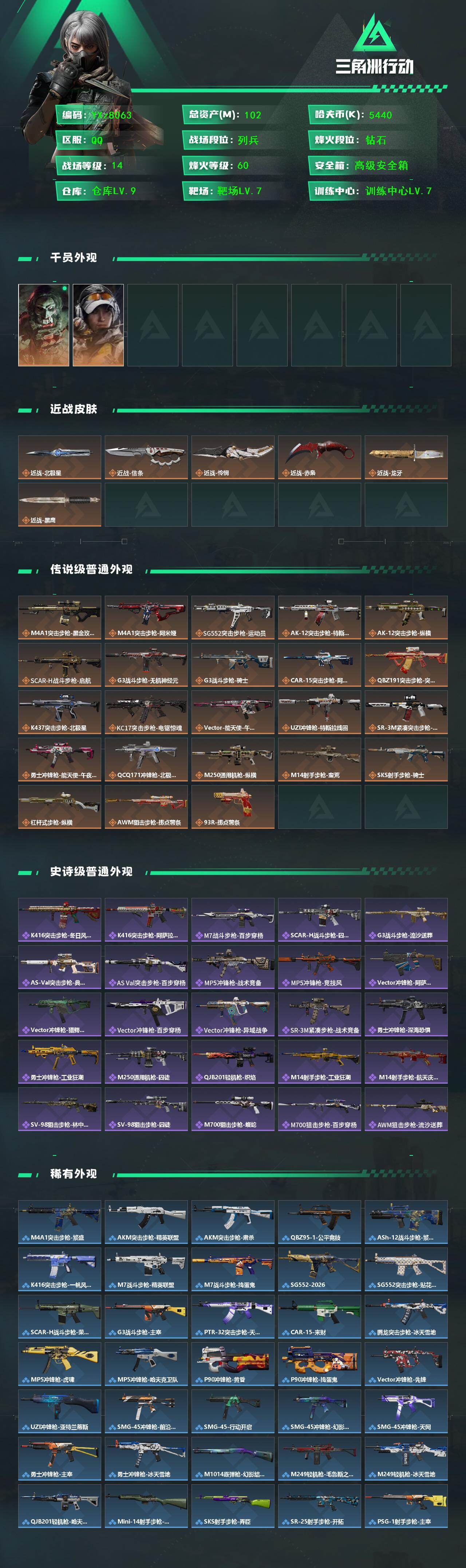 SJZCMW439245三角洲行动账号详情图2