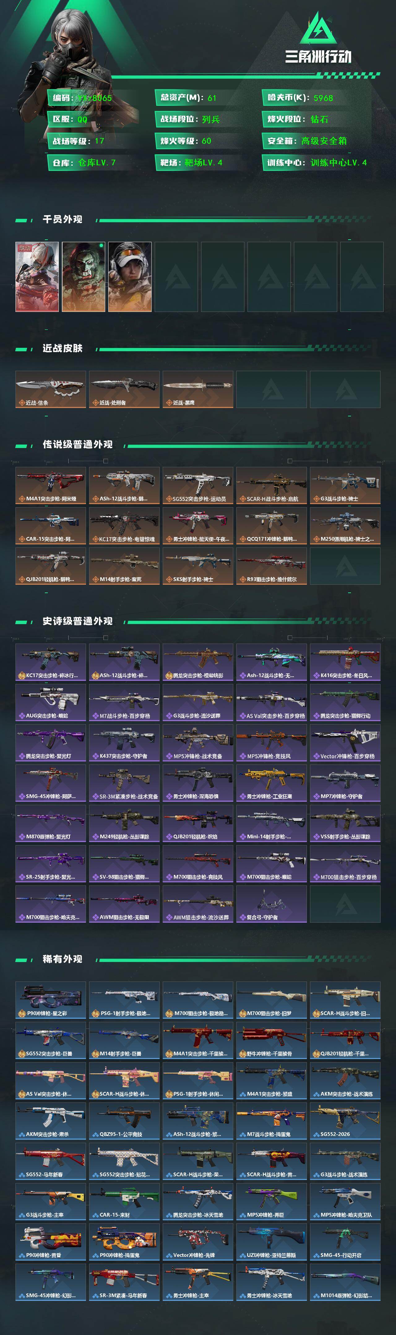 SJZCMW442436三角洲行动账号详情图2