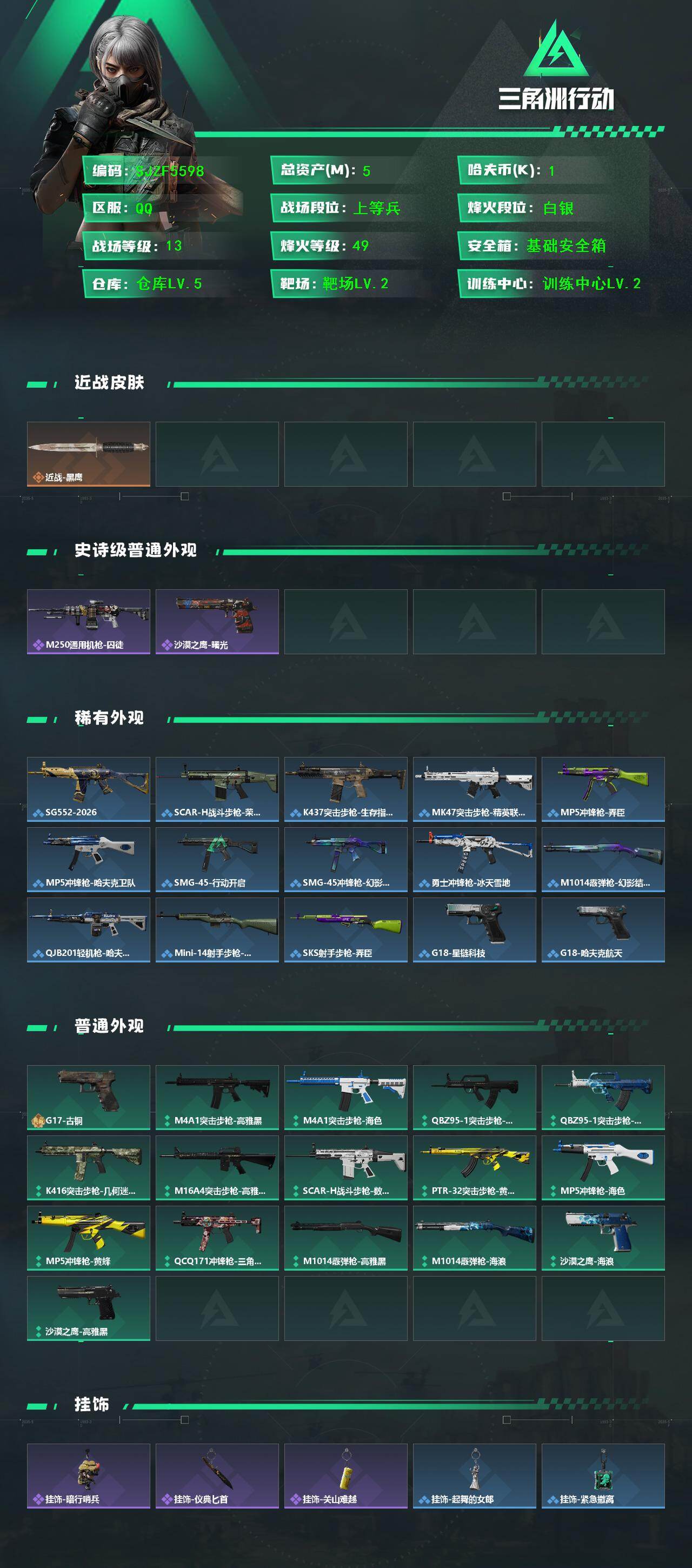 SJZEY439038三角洲行动账号详情图2