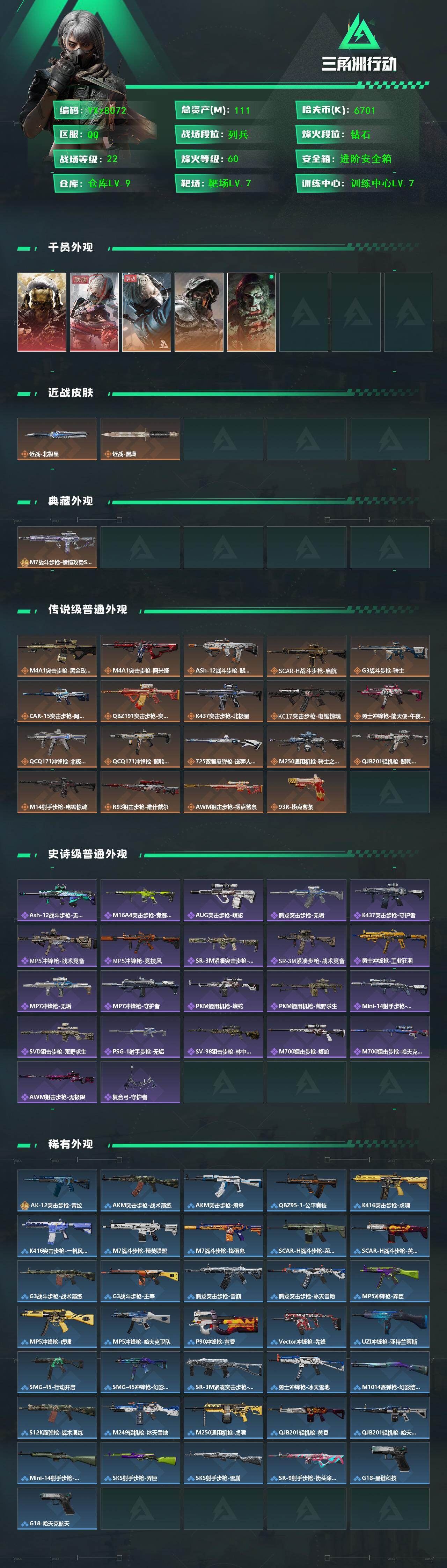 SJZCMW442438三角洲行动账号详情图2