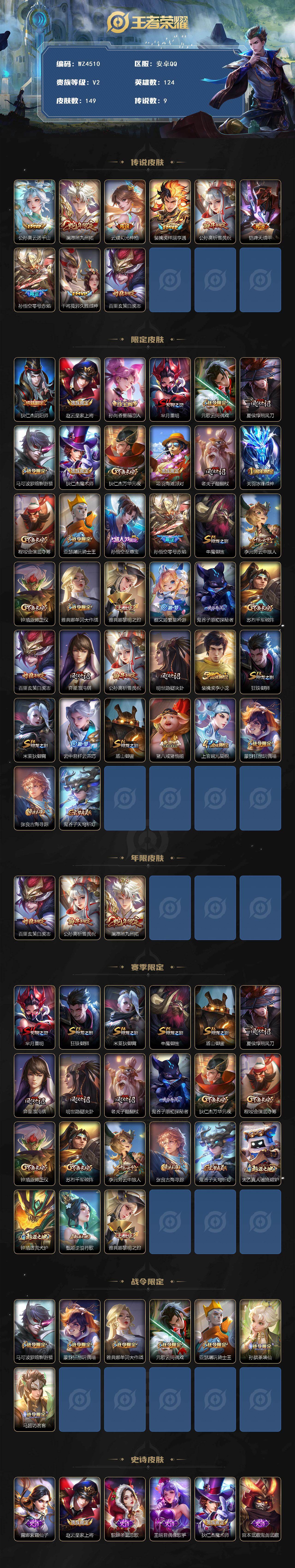 WZXS4139169王者荣耀账号详情图2