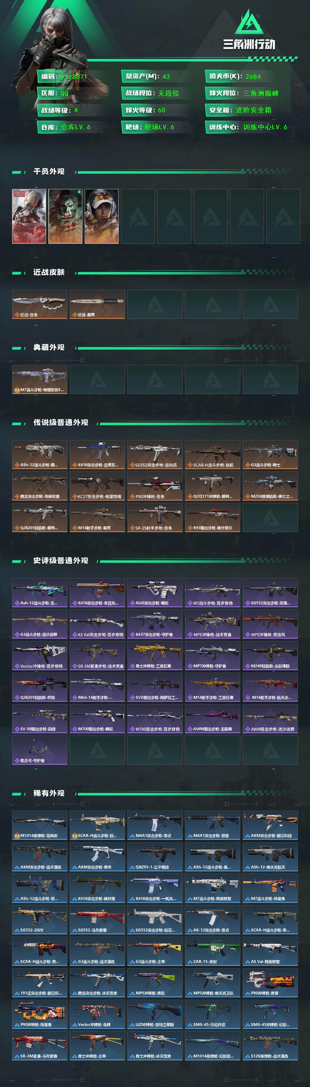 SJZCMW442433三角洲行动账号详情图2