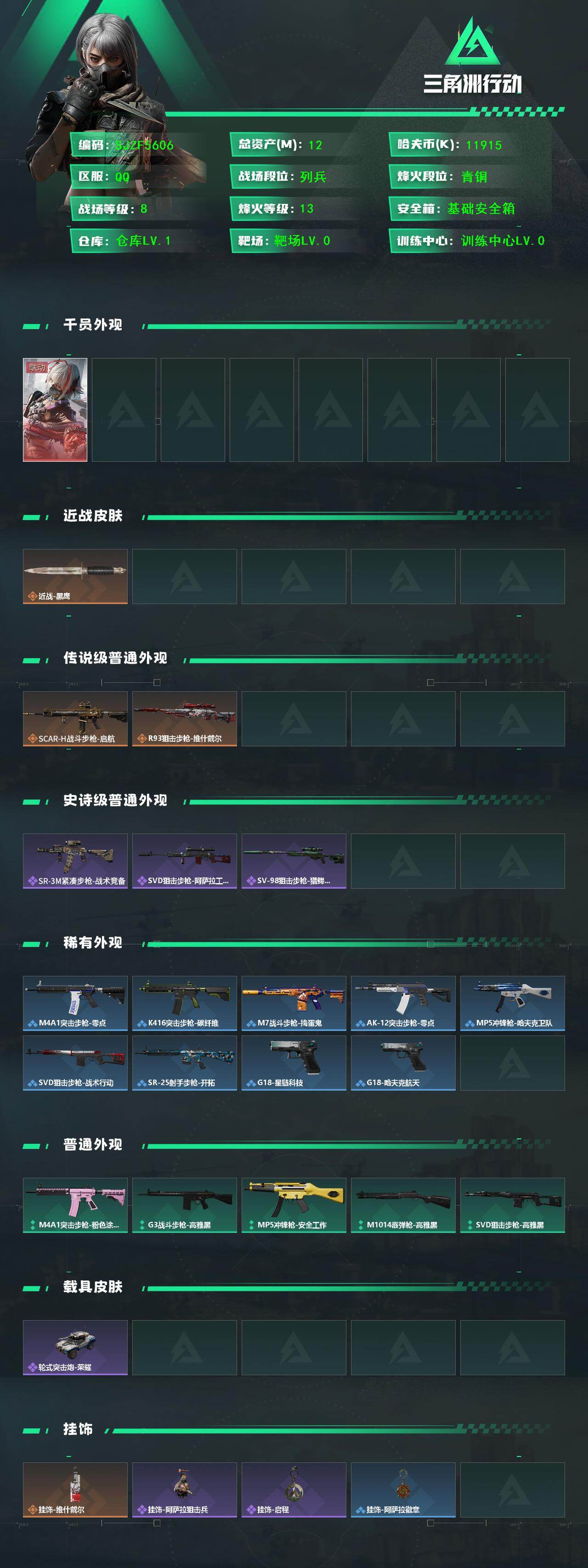 SJZEY439750三角洲行动账号详情图2