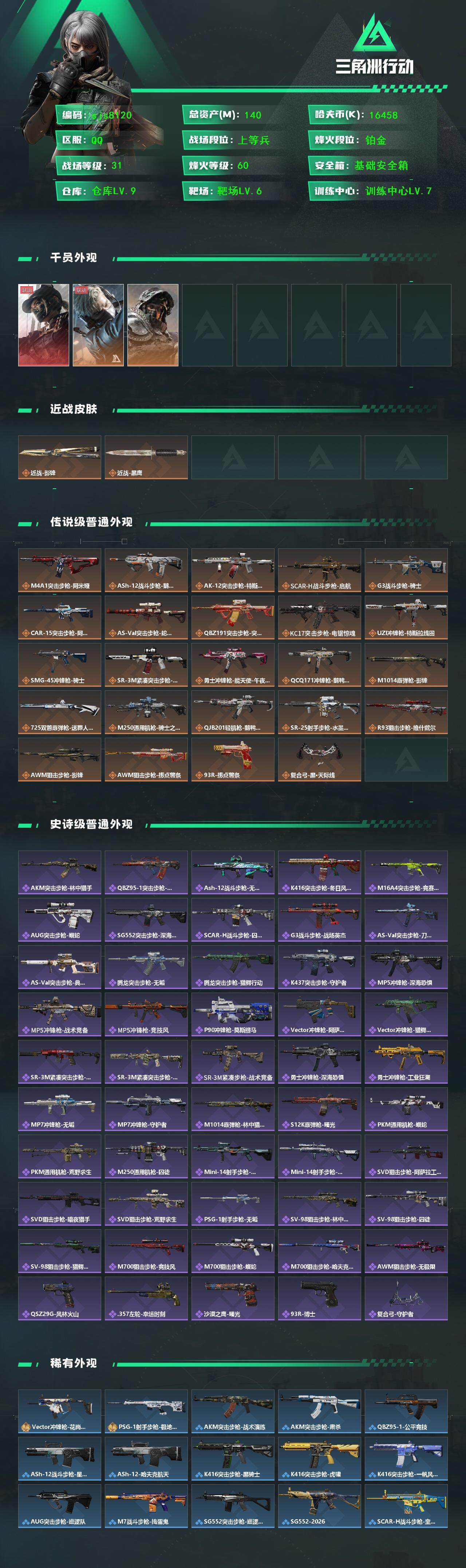 SJZCMW439617三角洲行动账号详情图2