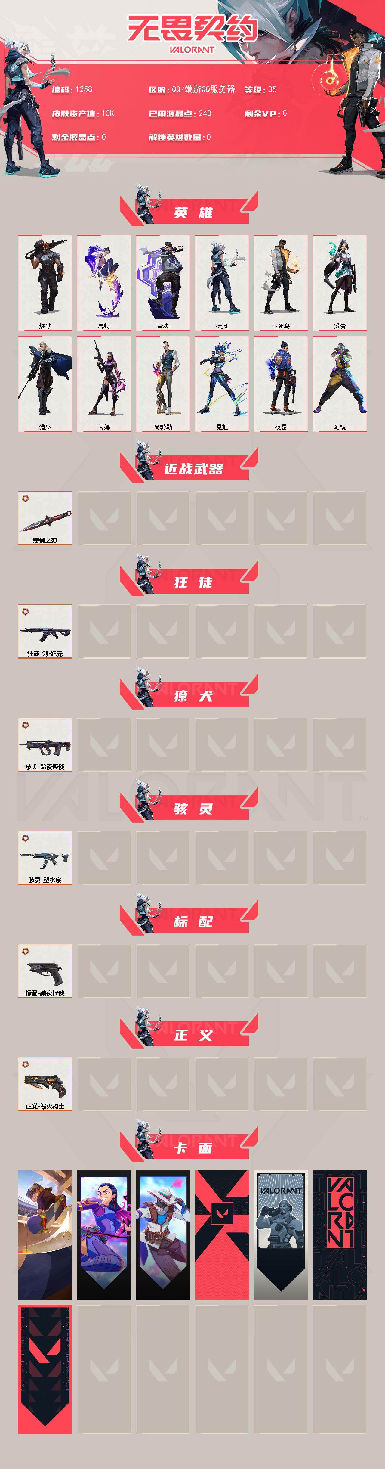 WWQLX412276无畏契约账号详情图2