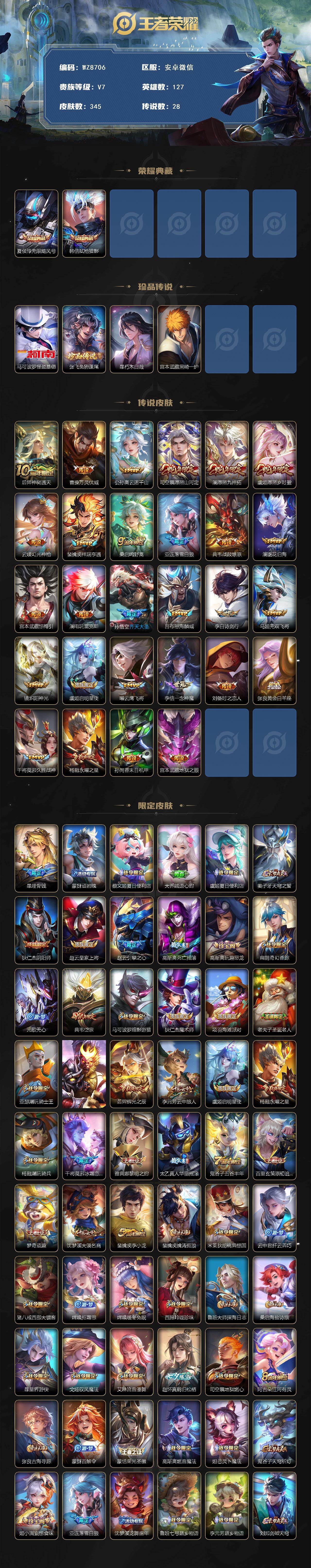 WZXS4139341王者荣耀账号详情图2