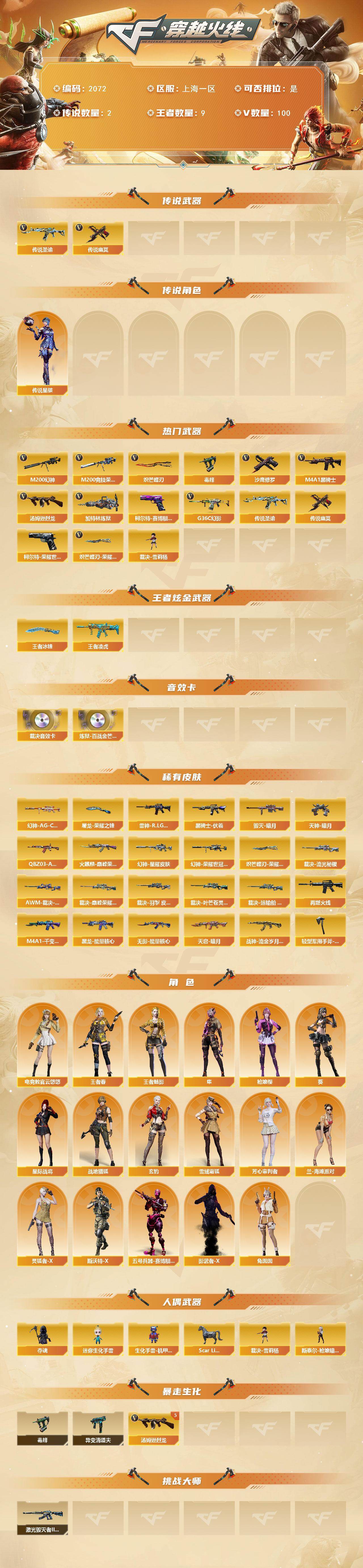 CFCMW437951穿越火线账号详情图2 CFCMW437951穿越火线账号详情图2