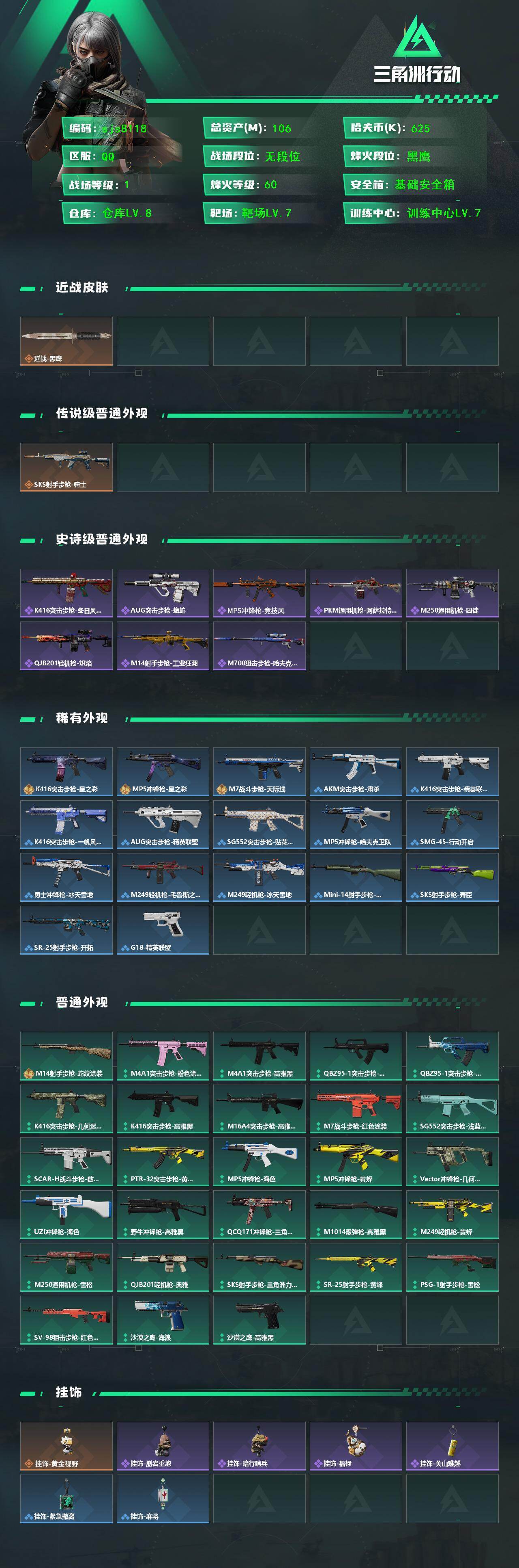 SJZCMW439620三角洲行动账号详情图2