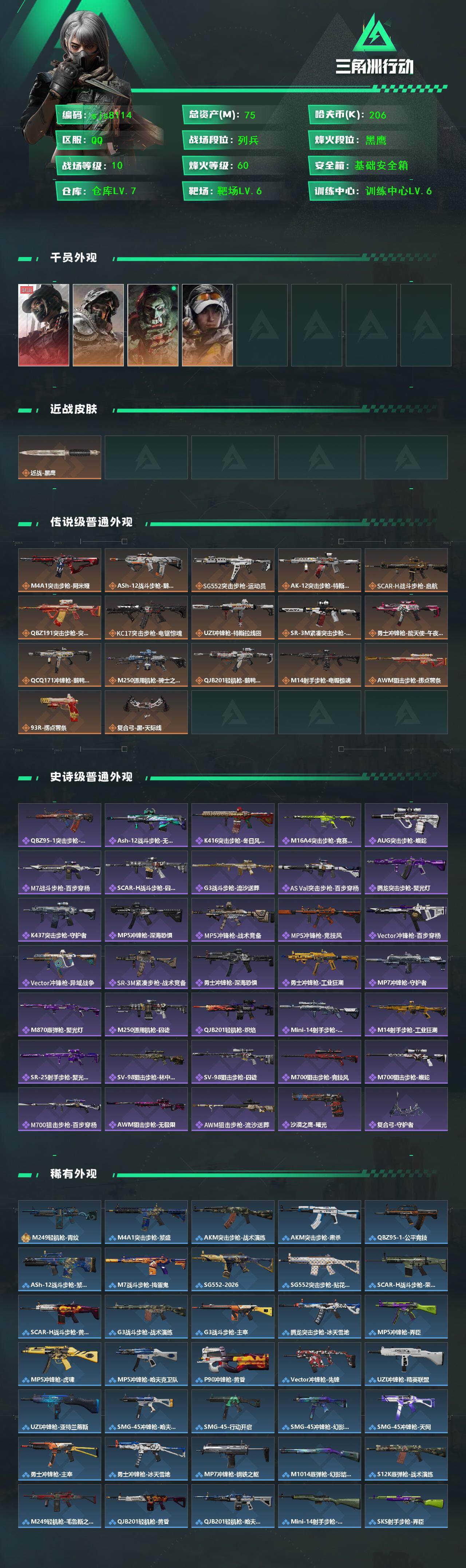 SJZCMW439627三角洲行动账号详情图2