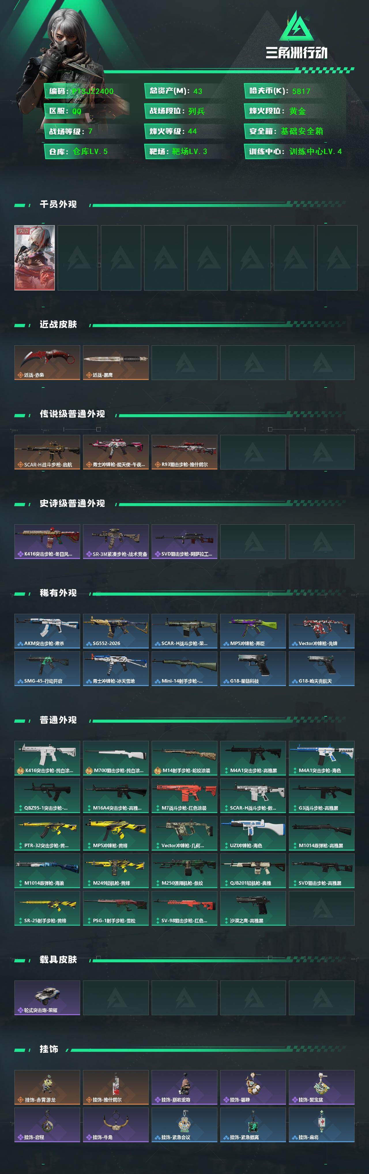 SJZCMW441297三角洲行动账号详情图2