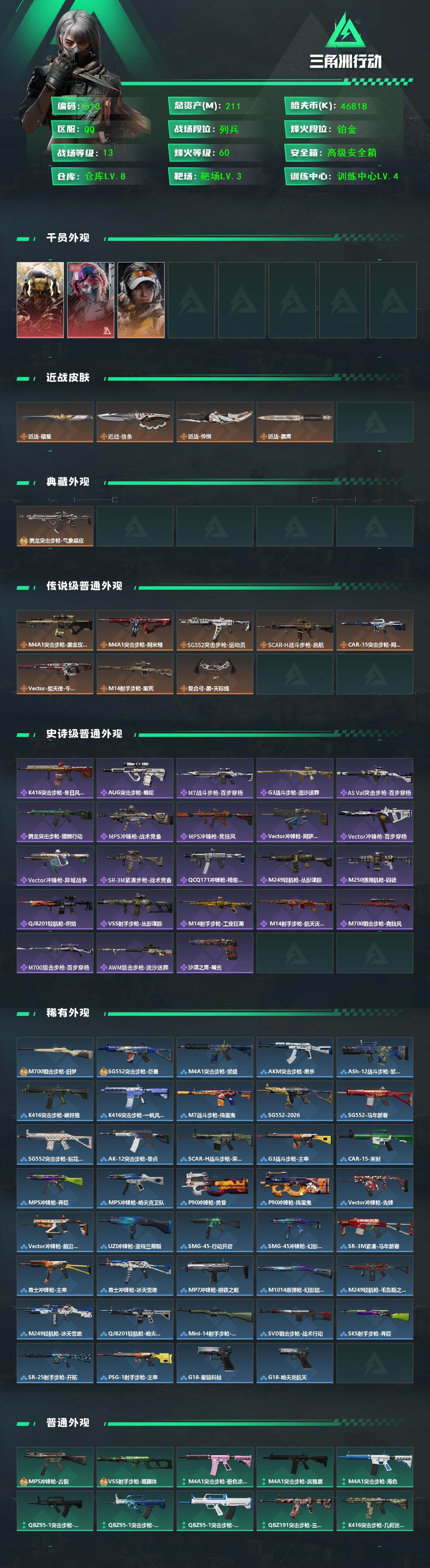 SJZCMW440338三角洲行动账号详情图2