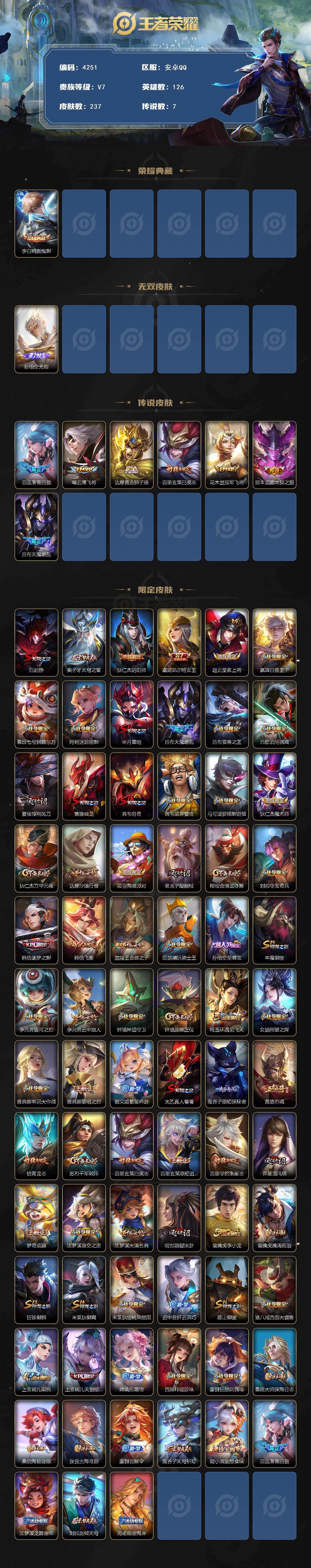 WZCMW4182305王者荣耀账号详情图2