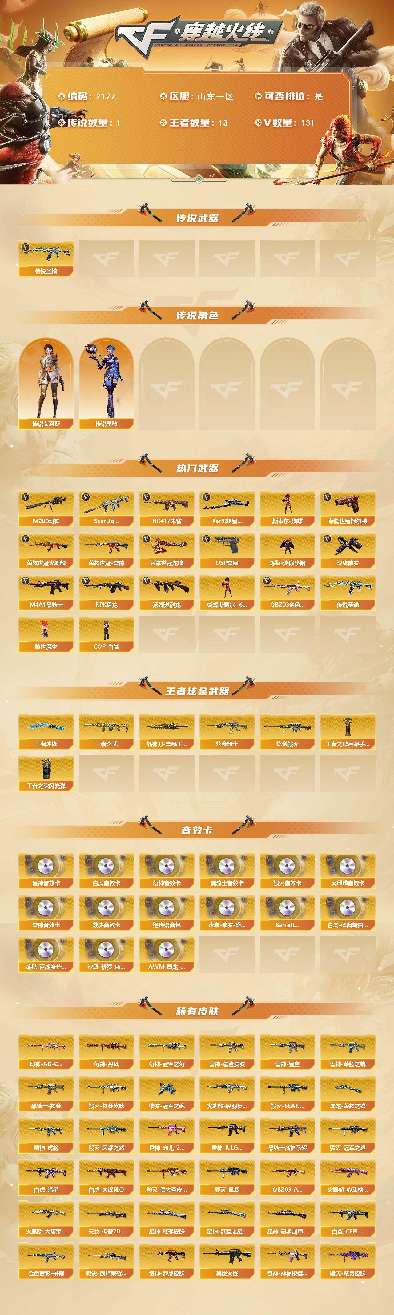 CFCMW438442穿越火线账号详情图2