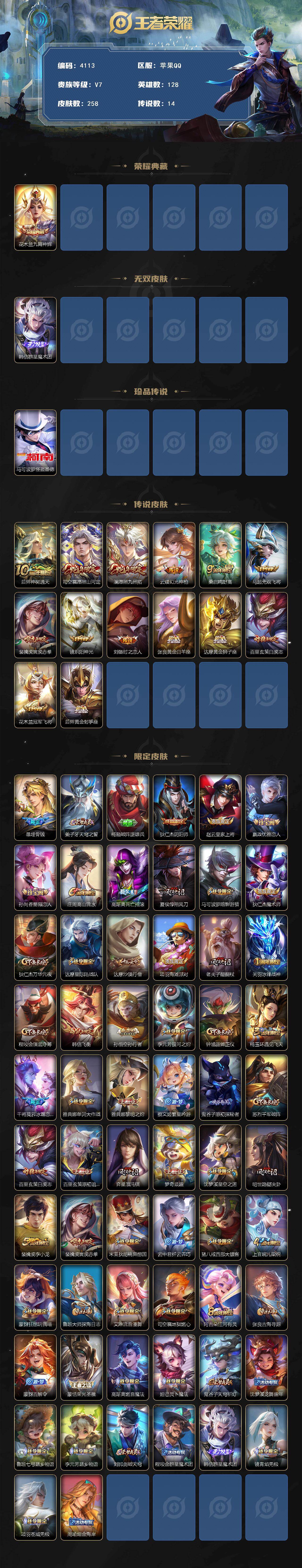 WZCMW4143579王者荣耀账号详情图2