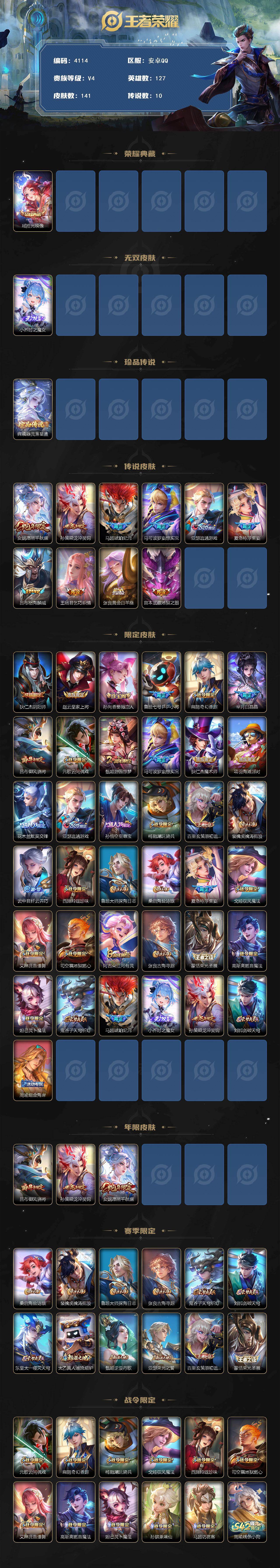 WZCMW4143580王者荣耀账号详情图2