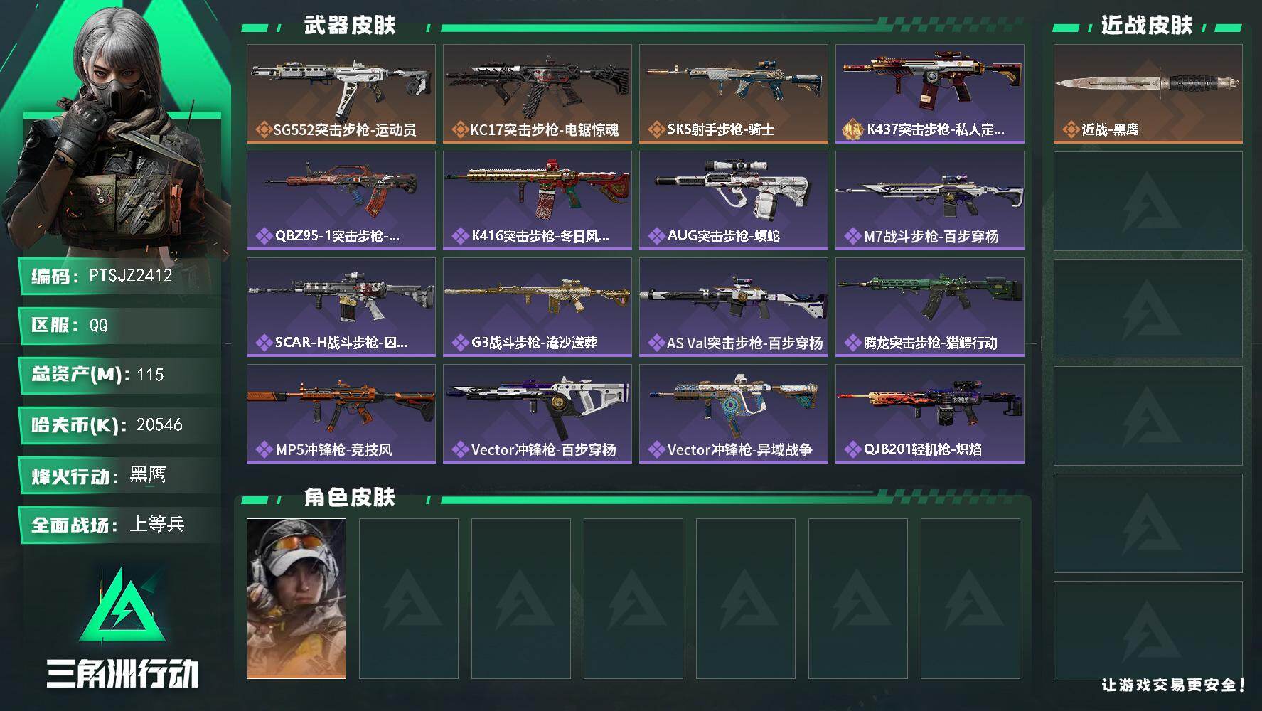 SJZCMW443365三角洲行动账号详情图2