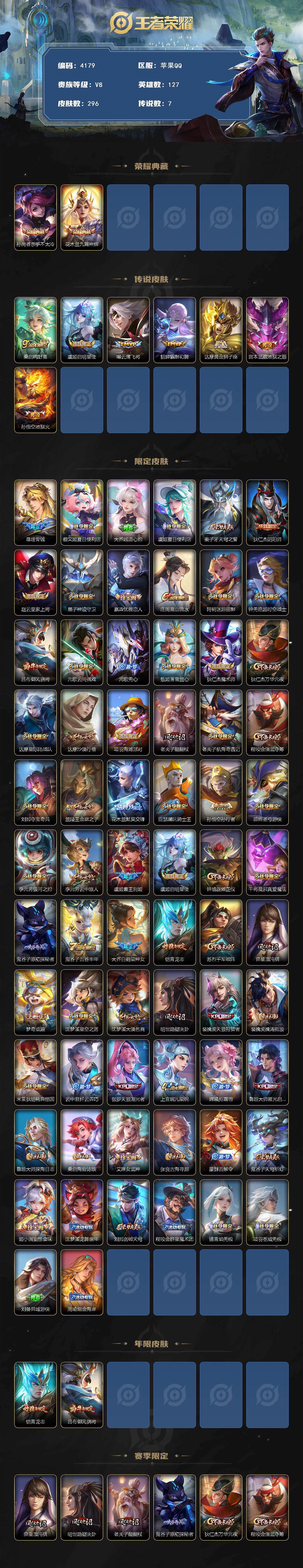 WZCMW4145673王者荣耀账号详情图2 WZCMW4145673王者荣耀账号详情图2