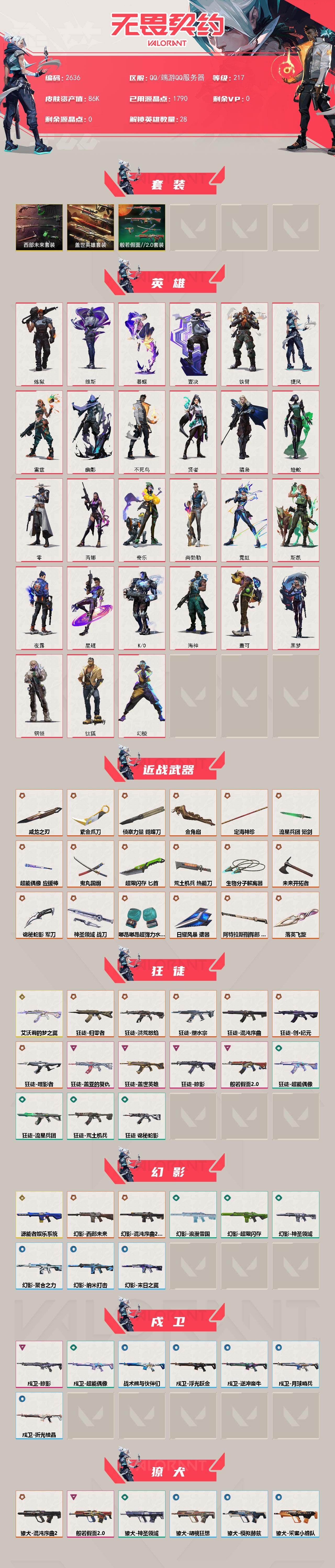 WWQXL412597无畏契约账号详情图2