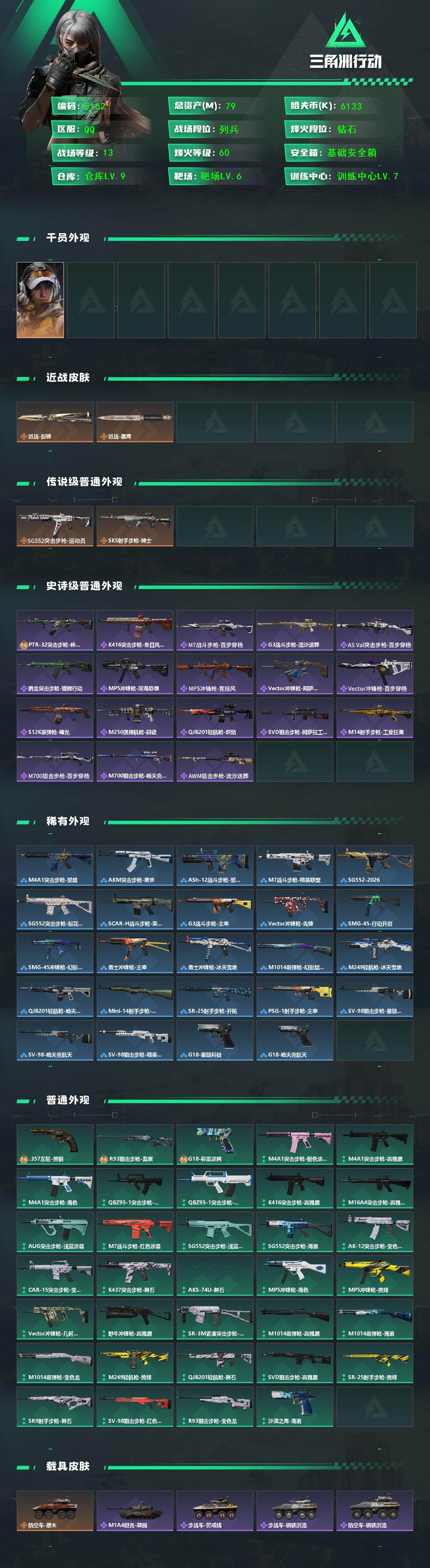 SJZCMW440779三角洲行动账号详情图2