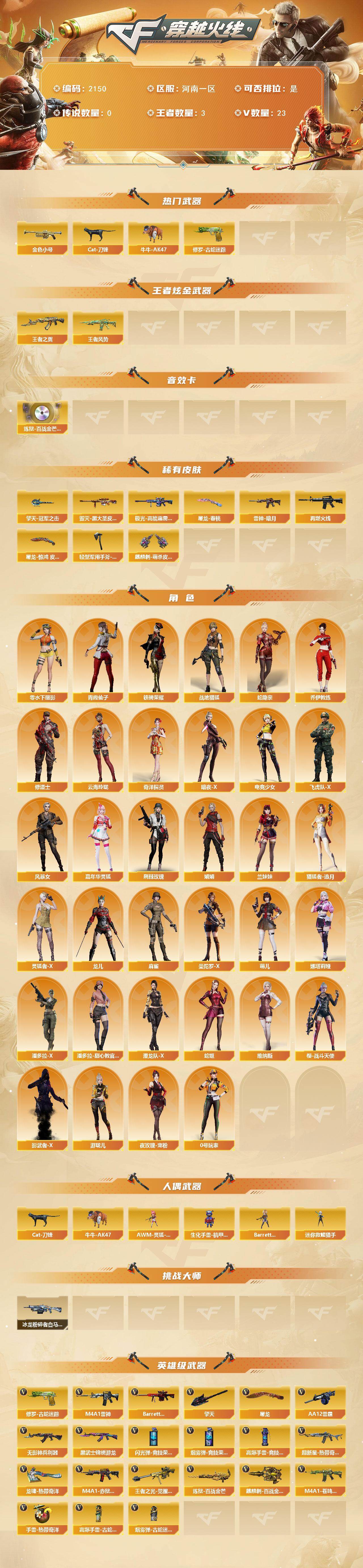 CFCMW438991穿越火线账号详情图2