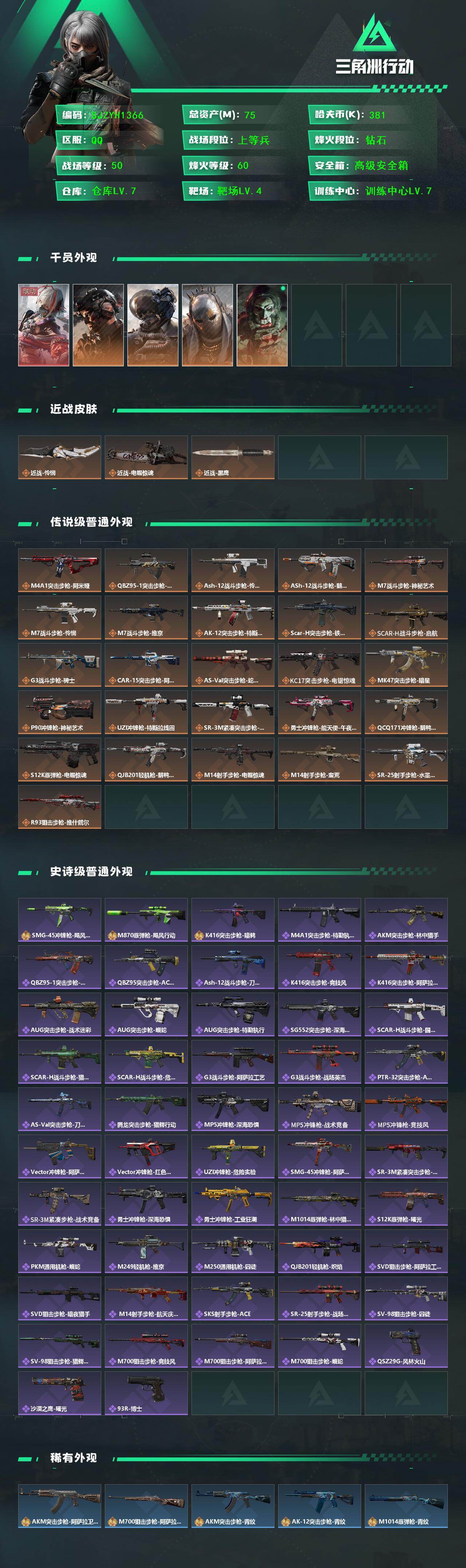 SJZEY442147三角洲行动账号详情图2