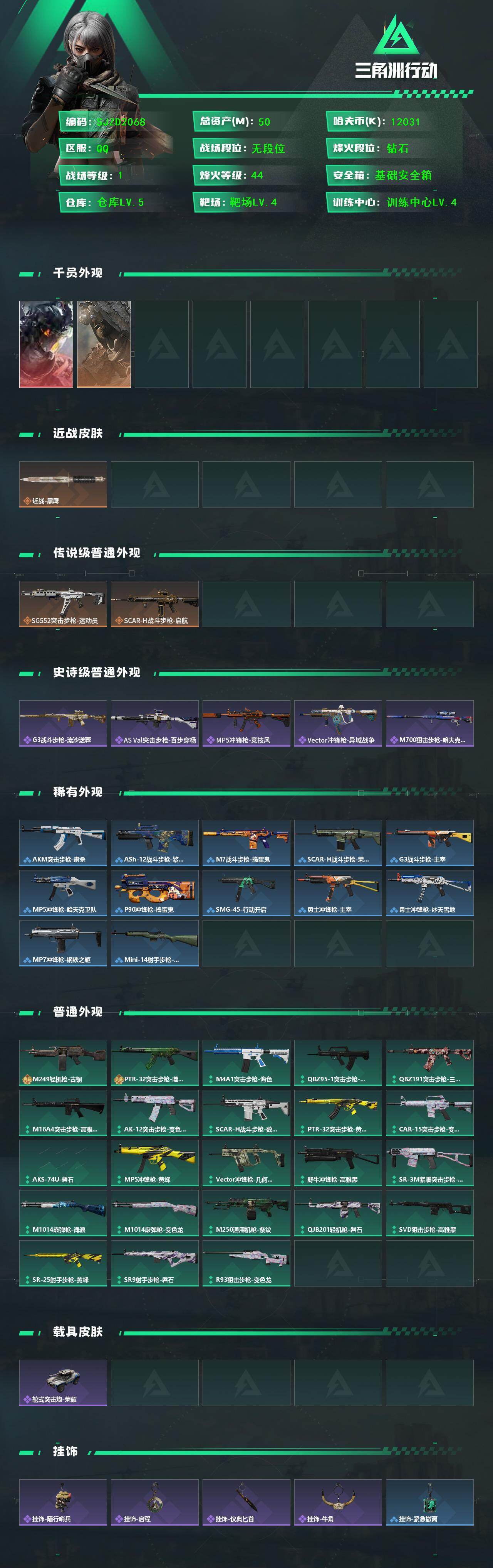 SJZQM441370三角洲行动账号详情图3