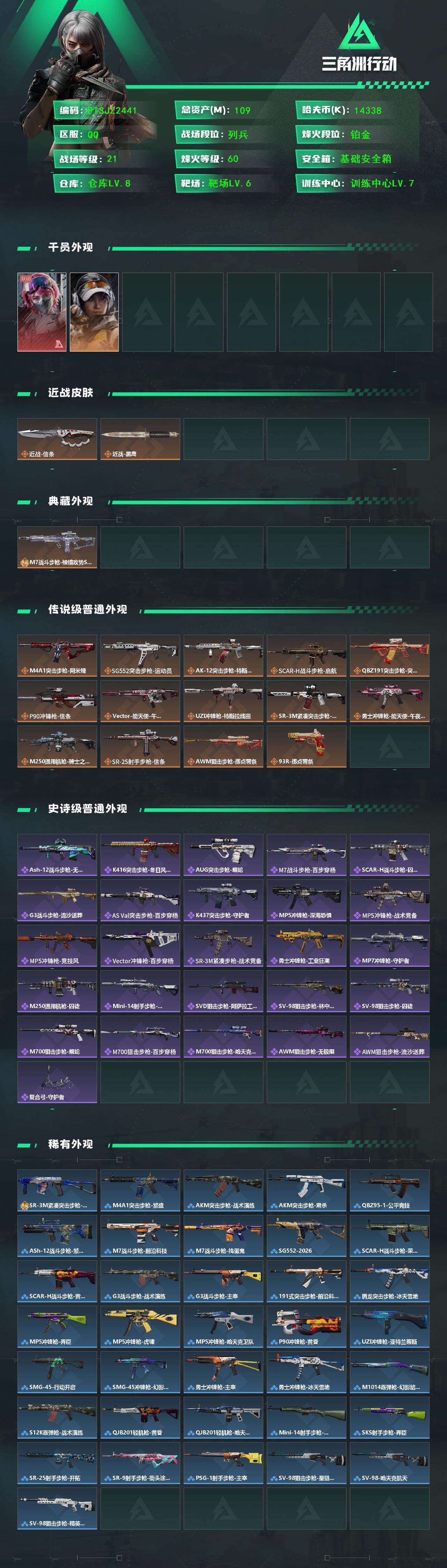 SJZQM441207三角洲行动账号详情图3