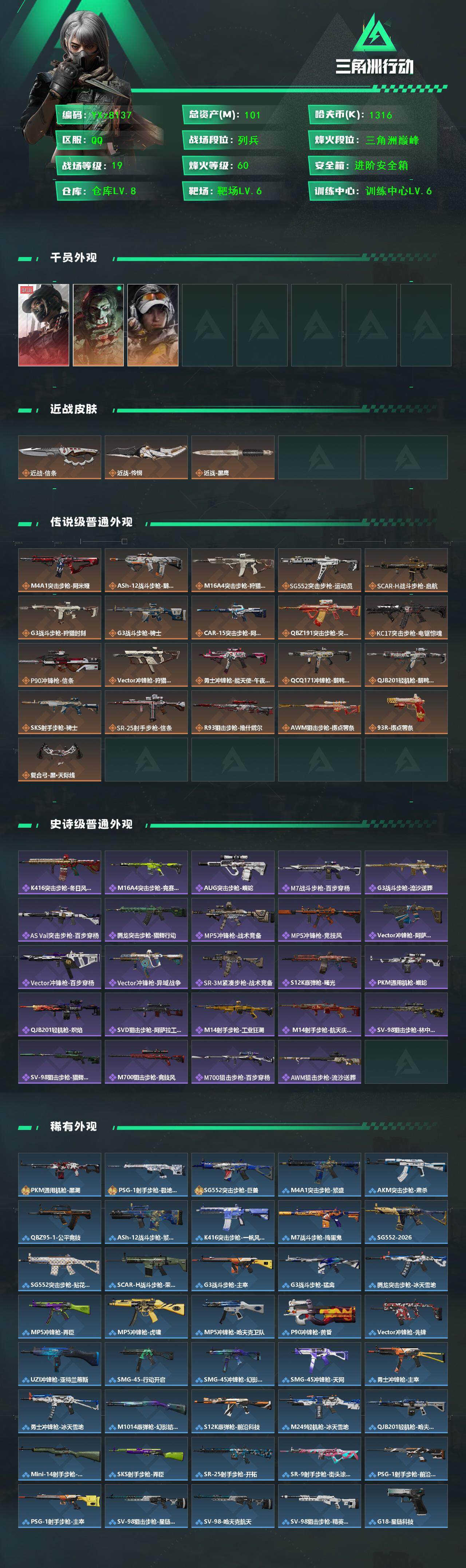 SJZCMW444242三角洲行动账号详情图2