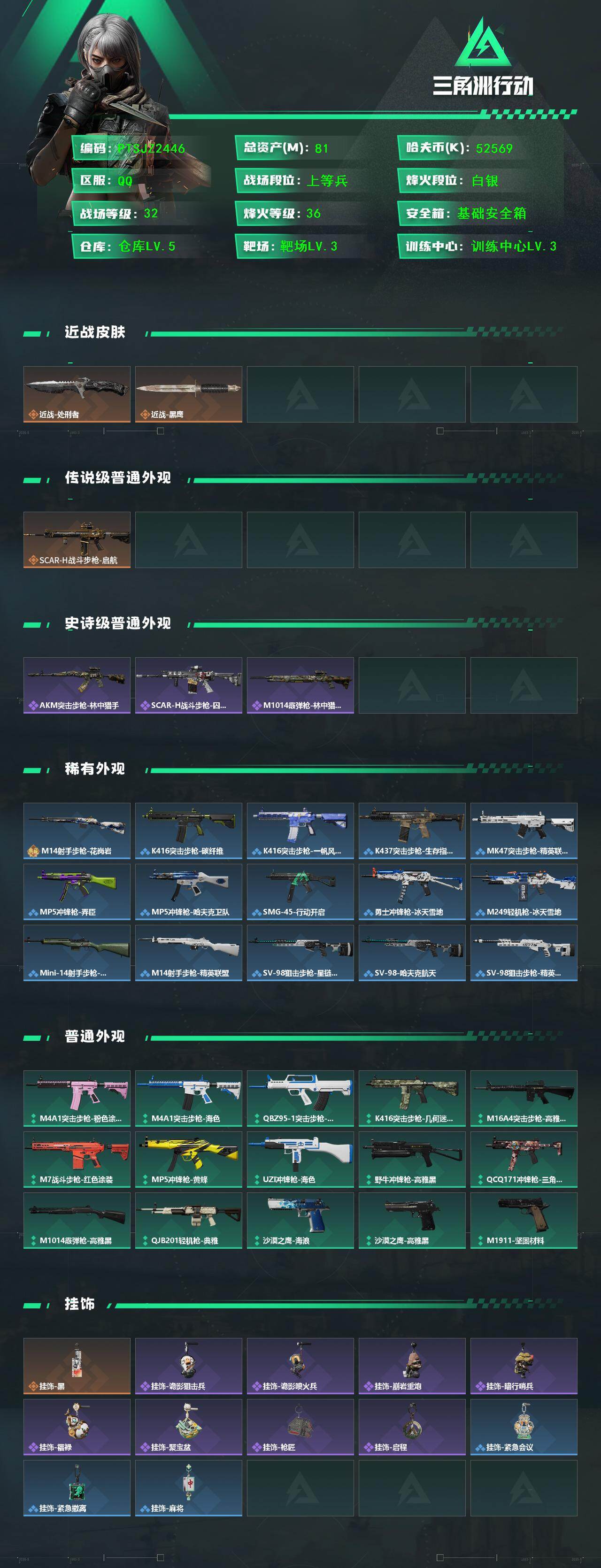 SJZCMW441685三角洲行动账号详情图2