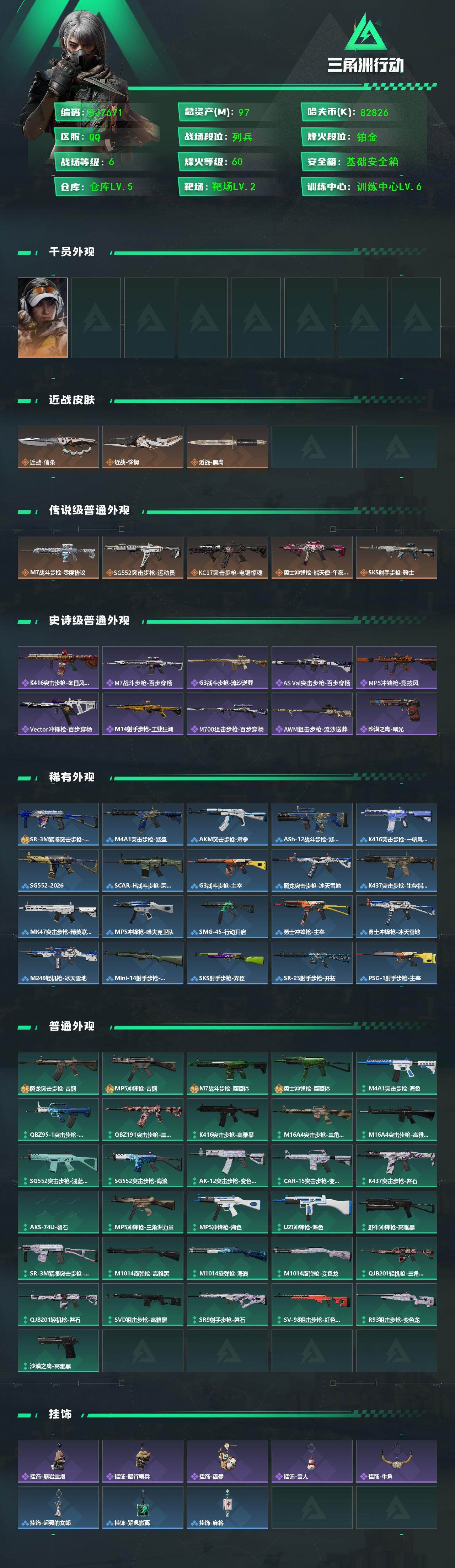 SJZQM441931三角洲行动账号详情图3