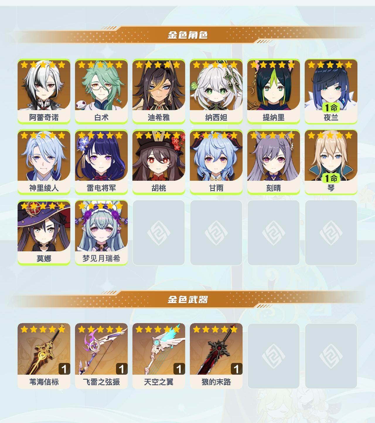 YSEY41782原神账号详情图3 YSEY41782原神账号详情图3