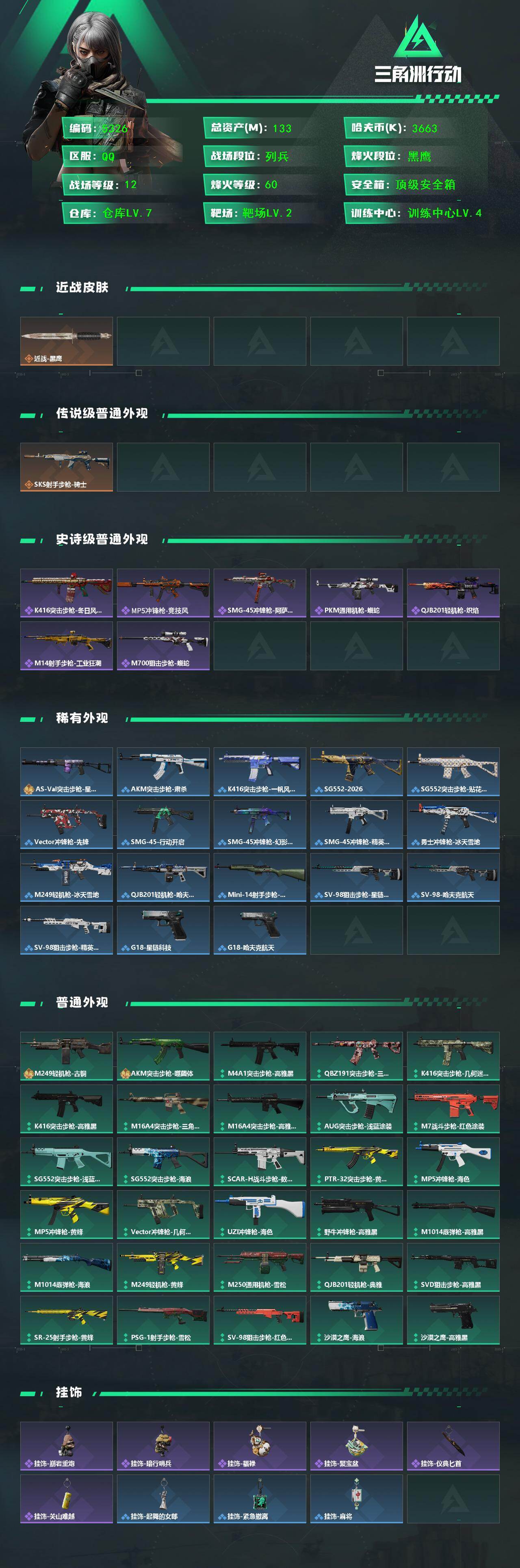 SJZCMW441332三角洲行动账号详情图2