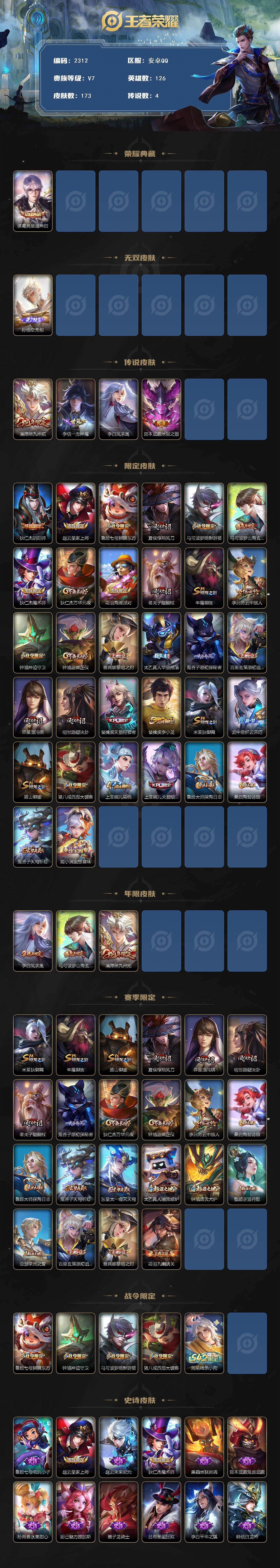 WZQM4147298王者荣耀账号详情图3