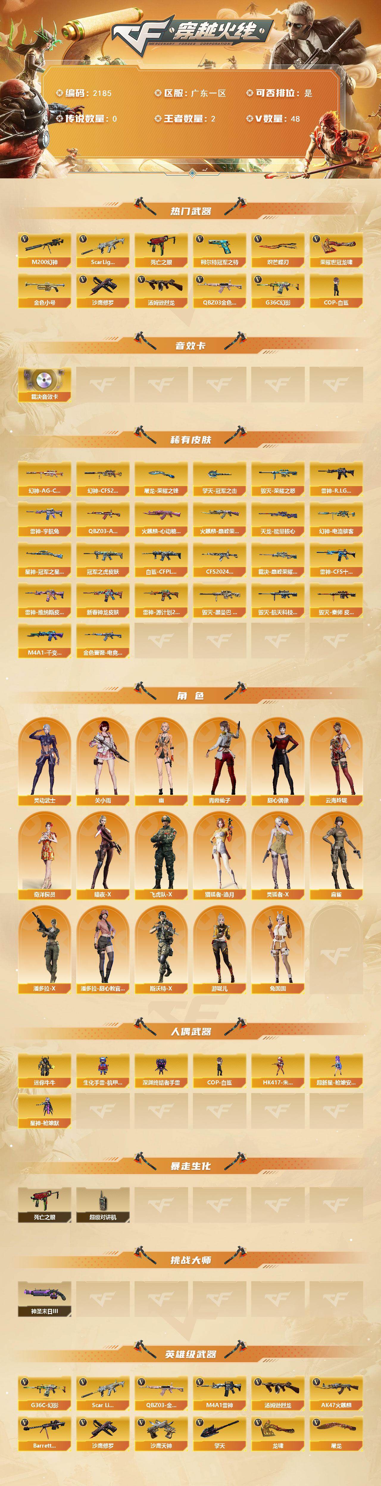 CFCMW459410穿越火线账号详情图2 CFCMW459410穿越火线账号详情图2