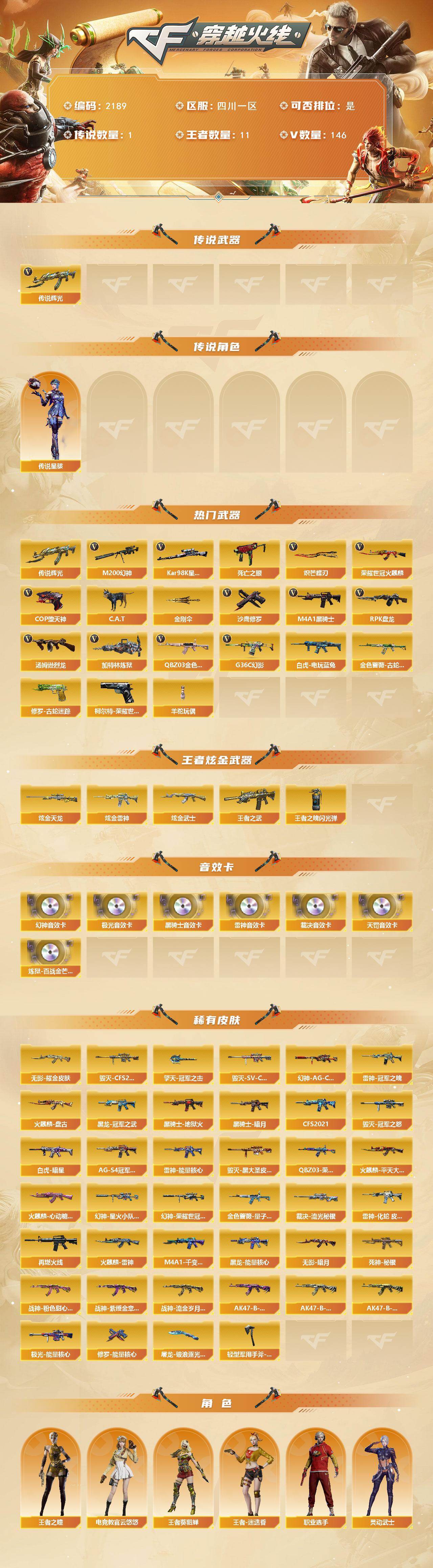 CFCMW439407穿越火线账号详情图2