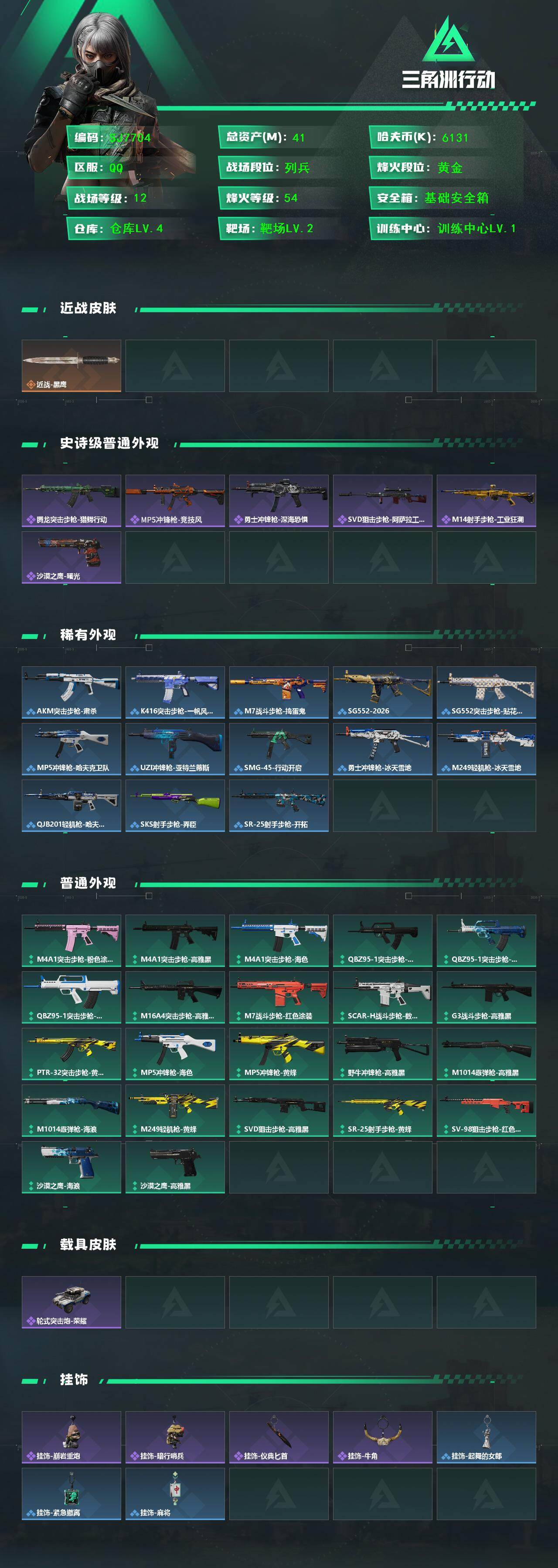 SJZEY441480三角洲行动账号详情图2